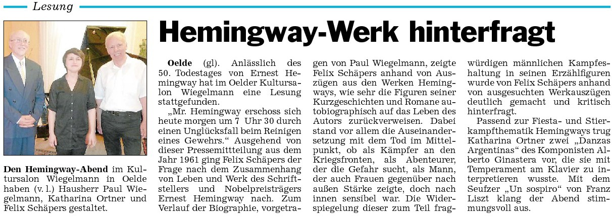 27 Presse Hemingway