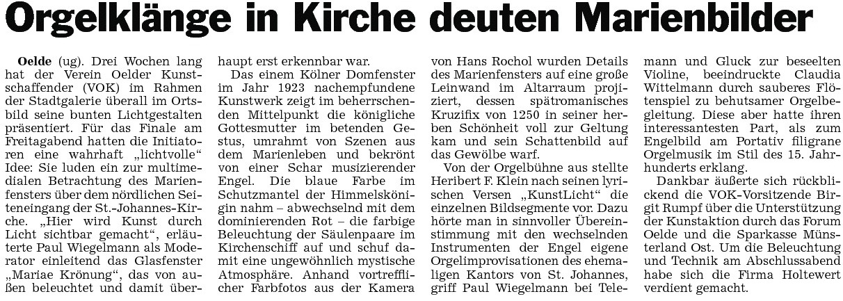 39a Pressebericht 14.11.2012 Kirche