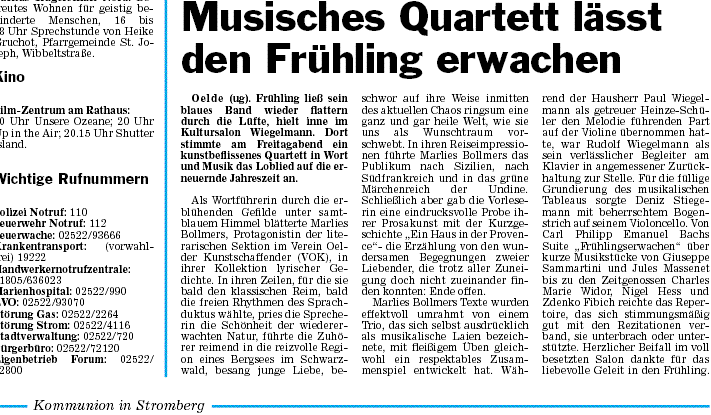 Pressebericht 09.04.2010