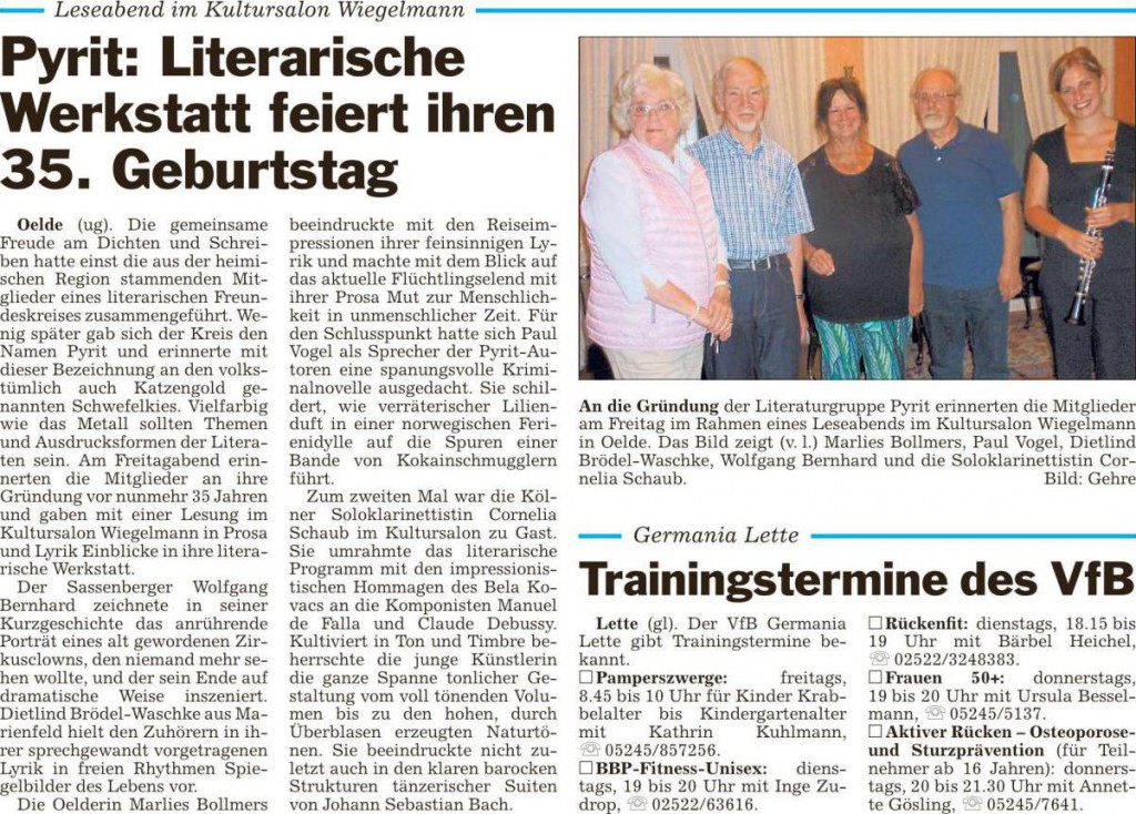 Pressebericht 15 21.08.15 Pyrit