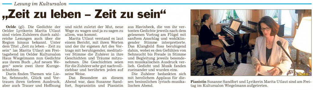 Pressebericht 24.04.2015 Marita Utlaut